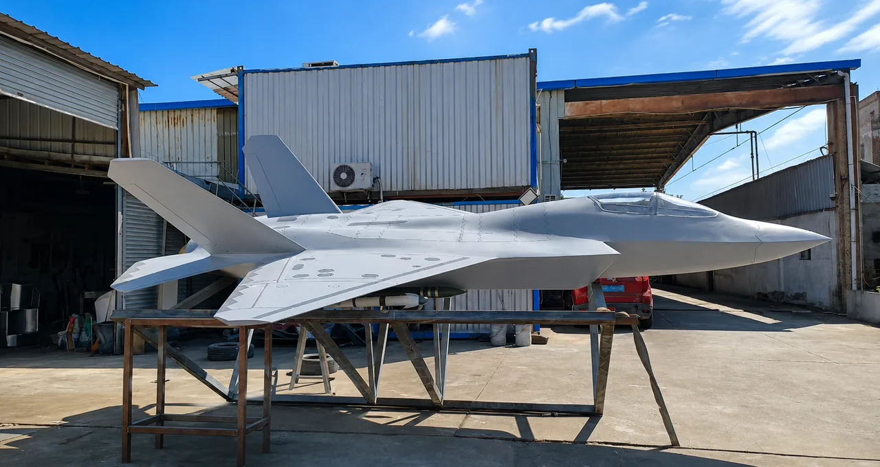 Completed custom metal sculpture prepared for final inspection